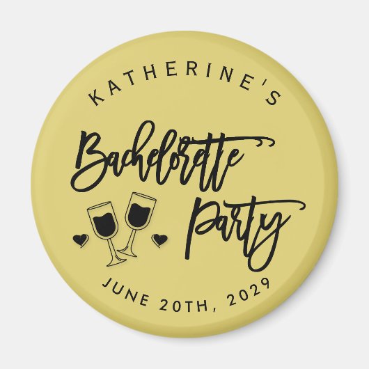 Bachelorette Party Eiland Citrus Geel Magneten (Voorkant)