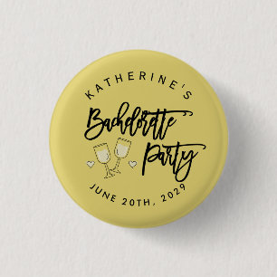 Bachelorette Party Eiland Citrus Gele Knopen Ronde Button 3,2 Cm