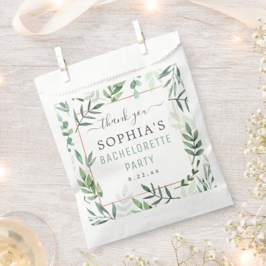 Bachelorette Party Elegant Waterverf Wedding Bedankzakje (Geknipt)