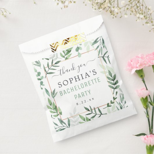 Bachelorette Party Elegant Waterverf Wedding Bedankzakje (Gezegeld)