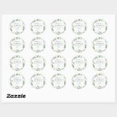 Bachelorette Party Elegant Waterverf Wedding Ronde Sticker (Vel)