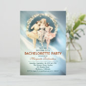 Bachelorette Party Elegante blauwe stijlvolle uitn Kaart (Staand voorkant)