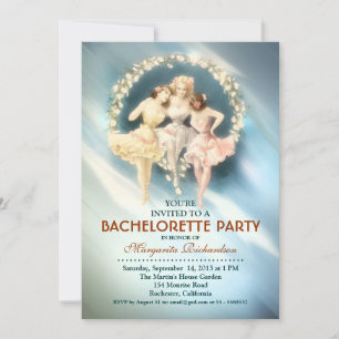 Bachelorette Party Elegante blauwe stijlvolle uitn Kaart