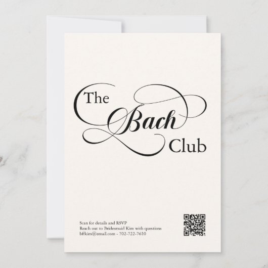 Bachelorette Party Espresso Martini Kaart (Achterkant)