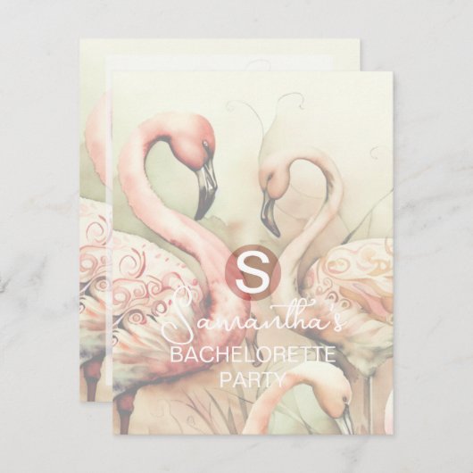 Bachelorette Party Event QR Code Response Kaart (Voorkant / Achterkant)