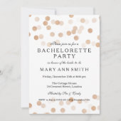 Bachelorette Party Faux Copper Foil Glitter Lights Kaart (Voorkant)