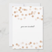 Bachelorette Party Faux Copper Foil Glitter Lights Kaart (Achterkant)