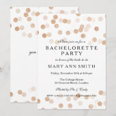Bachelorette Party Faux Copper Foil Glitter Lights Kaart (Voorkant / Achterkant)