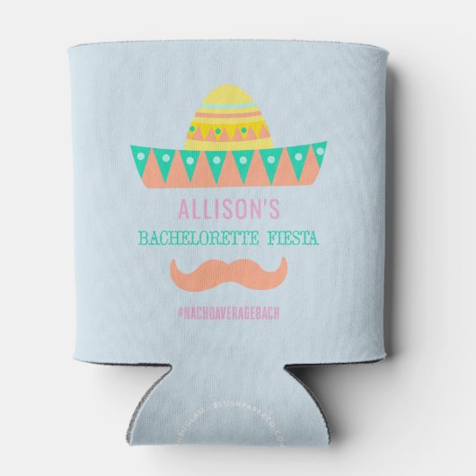 Bachelorette Party Favor Fiesta Siesta Repeat Blikjeskoeler (Achterkant)