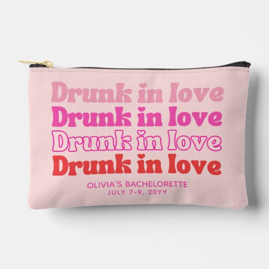 Bachelorette Party Favor Gepersonaliseerd Roze Etui (Voorkant)