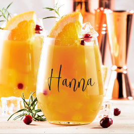 Bachelorette Party Favor Girly Script Wijnglas Zonder Voet