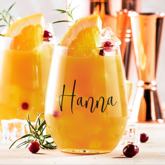 Bachelorette Party Favor Girly Script Wijnglas Zonder Voet