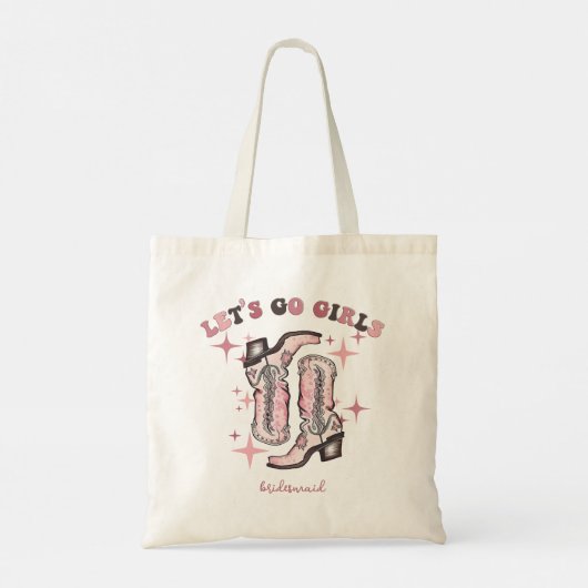 Bachelorette Party Favor Let's Go Girls Tote Bag (Achterkant)