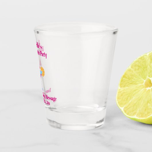 Bachelorette Party Favor Pink Cocktail Weddenschap Shot Glas (Rechts)