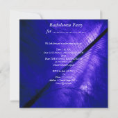 Bachelorette Party Feather Blue Kaart (Achterkant)