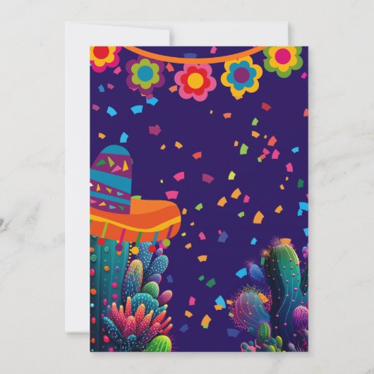 Bachelorette Party Fiesta Custom Kaart (Achterkant)