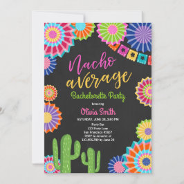Bachelorette party Fiesta Invitation Nacho Gemidde Kaart