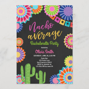 Bachelorette party Fiesta Invitation Nacho Gemidde Kaart