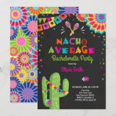 Bachelorette party Fiesta Invitation Nacho Gemidde Kaart (Voorkant / Achterkant)