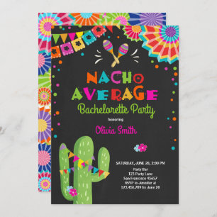 Bachelorette party Fiesta Invitation Nacho Gemidde Kaart