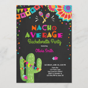 Bachelorette party Fiesta Invitation Nacho Gemidde Kaart