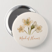 Bachelorette Party  Floral Custom Ronde Button 4,0 Cm (Voorkant /achterkant)