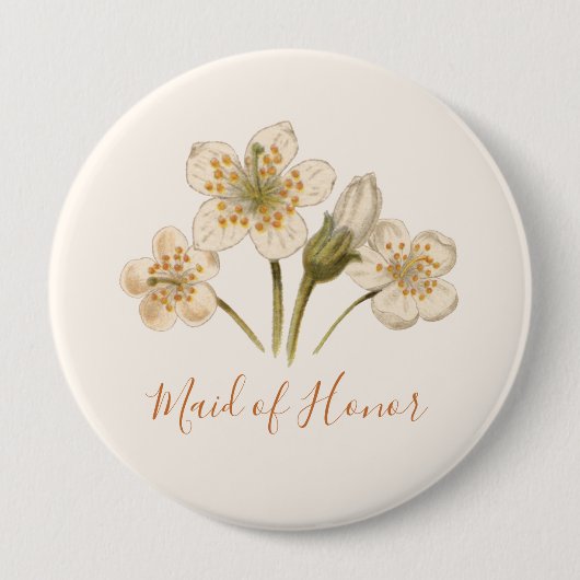 Bachelorette Party  Floral Custom Ronde Button 4,0 Cm (Voorkant)