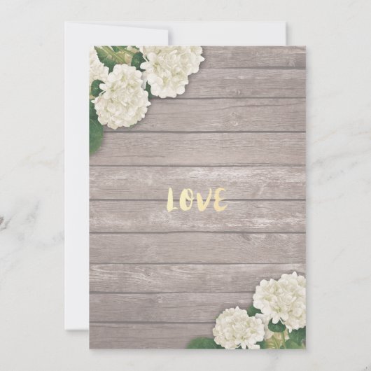 Bachelorette Party Flower String Light Rustig Wood Kaart (Achterkant)