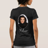 Bachelorette Party foto en naam zwart T-shirt (Achterkant)