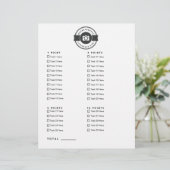 Bachelorette Party Foto Scavenger Hunt Game (Staand voorkant)