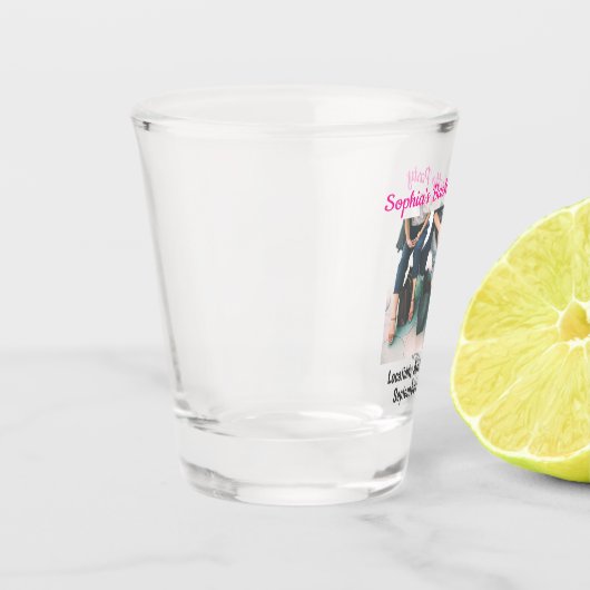 Bachelorette Party Foto Weddenschap Favor Shot Glas (Links)