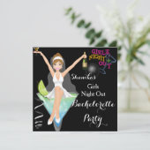 Bachelorette Party Fun Cocktails Drinken Kaart (Staand voorkant)