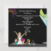 Bachelorette Party Fun Limo Car Cocktails Kaart (Achterkant)