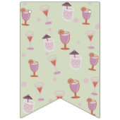 Bachelorette Party Fun Mixed Drink Pattern Vlaggetjes (Eerste vlag)