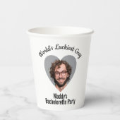 Bachelorette Party Fun Personalized Groom Face Papieren Bekers (Achterkant)