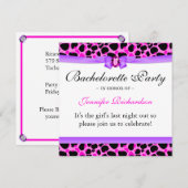 Bachelorette Party Funky Diva Leopard Pink Kaart (Voorkant / Achterkant)