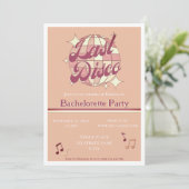 Bachelorette party Funky Retro  Uitnodiging (Staand voorkant)