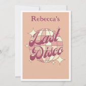 Bachelorette party Funky Retro  Uitnodiging (Achterkant)