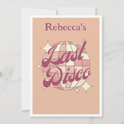 Bachelorette party Funky Retro Uitnodiging (Achterkant)