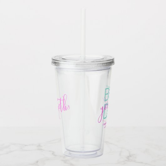 Bachelorette Party Funny Hangover Favor Acryl Drinkbeker (Rechts)