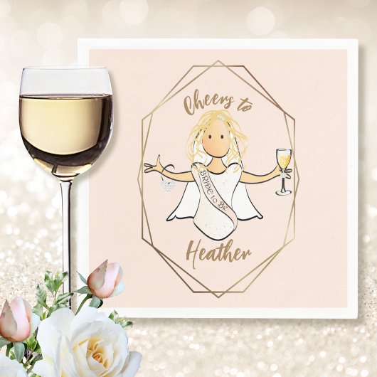 Bachelorette Party Funny Vrouw Cartoon Fun Paper Servet