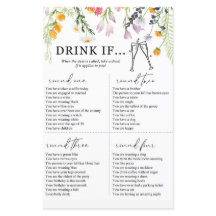 Bachelorette Party Game Drink in Wildbloemen
