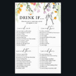 Bachelorette Party Game Drink in Wildbloemen Flyer<br><div class="desc">Veel plezier met deze Drink als Game! Geweldig voor Bachelorette,  Hen Party,  paar douches...  Vind overeenkomende objecten en meer opties in mijn winkel of neem contact met me op.</div>