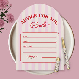 Bachelorette Party Games Advies voor de bruid Kaart