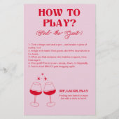 Bachelorette Party Games Bruids Bingo Flyer (Achterkant)