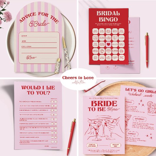 Bachelorette Party Games Bruids Bingo Flyer