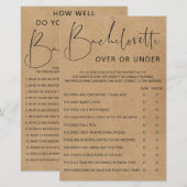 Bachelorette Party games - dubbelzijdig bediend (Voorkant / Achterkant)