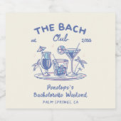 Bachelorette Party gepersonaliseerd champagne labe Sparkling Wijnetiket (Enkel label)