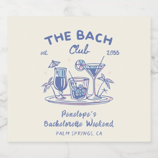 Bachelorette Party gepersonaliseerd champagne labe Sparkling Wijnetiket (Enkel label)