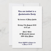Bachelorette Party gepersonaliseerde aankondiging (Achterkant)